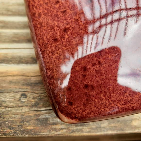 Coyote Roadhouse Ikebana Square Floral Pin Frog Vase - Red - Picture 11 of 12